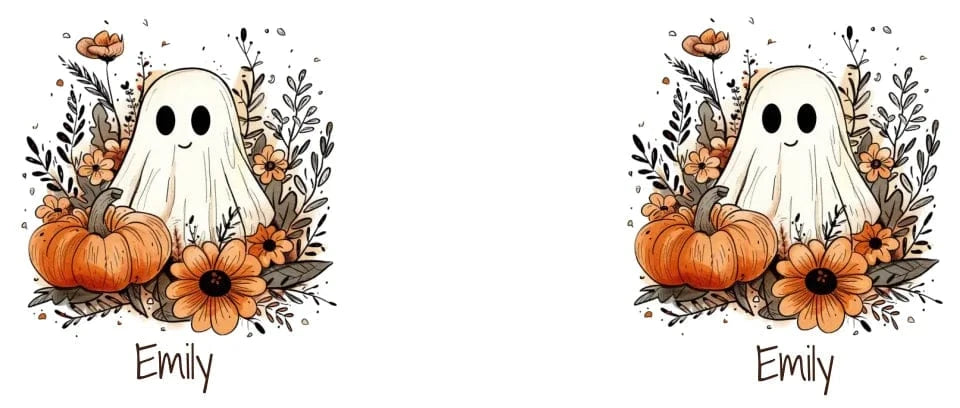Cute Ghost & Pumpkin Personalised Mug