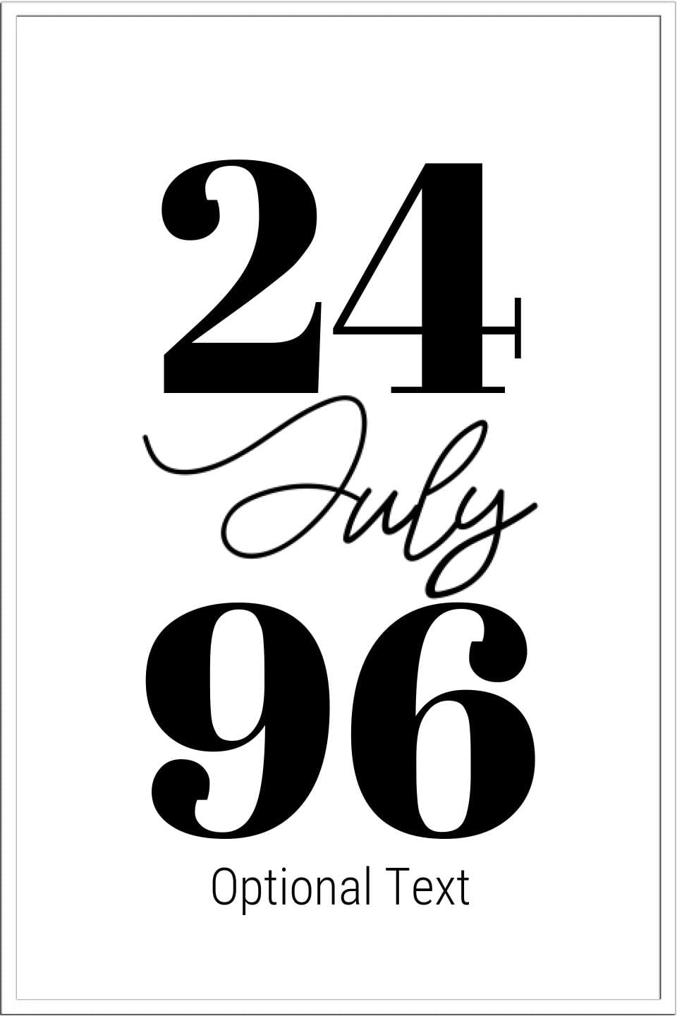Personalised Date Framed Print