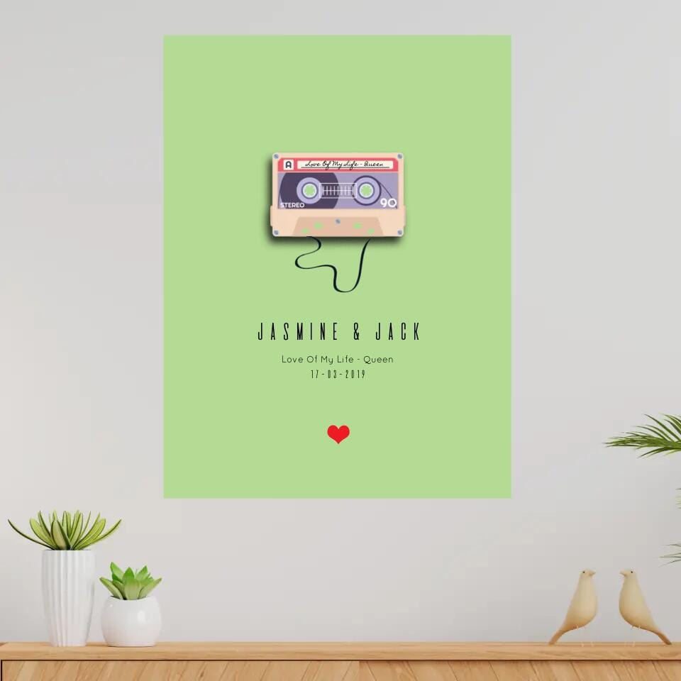 Personalised Mix Tape Canvas
