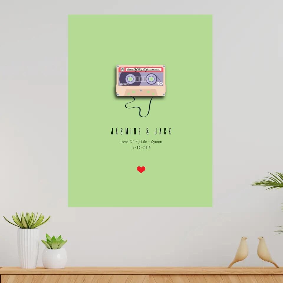 Personalised Mix Tape Canvas