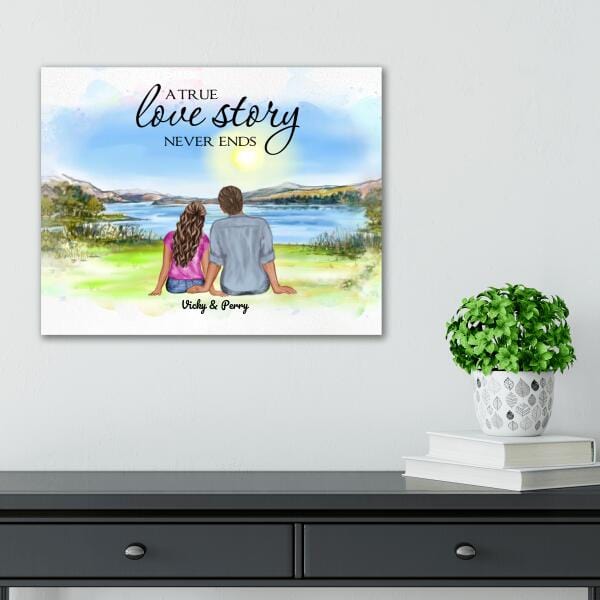 A Trues Love Story Never Ends Canvas Print