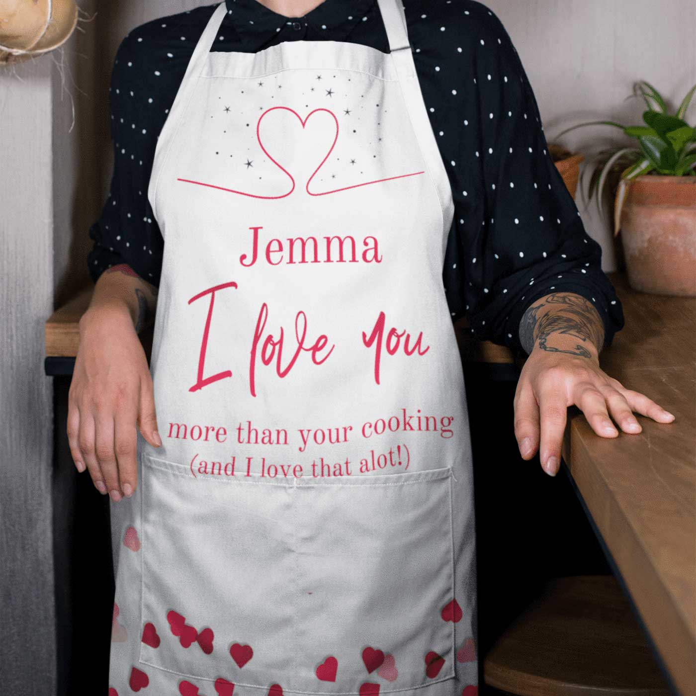 Adults I Love You More Than Your Cooking Personalised Apron