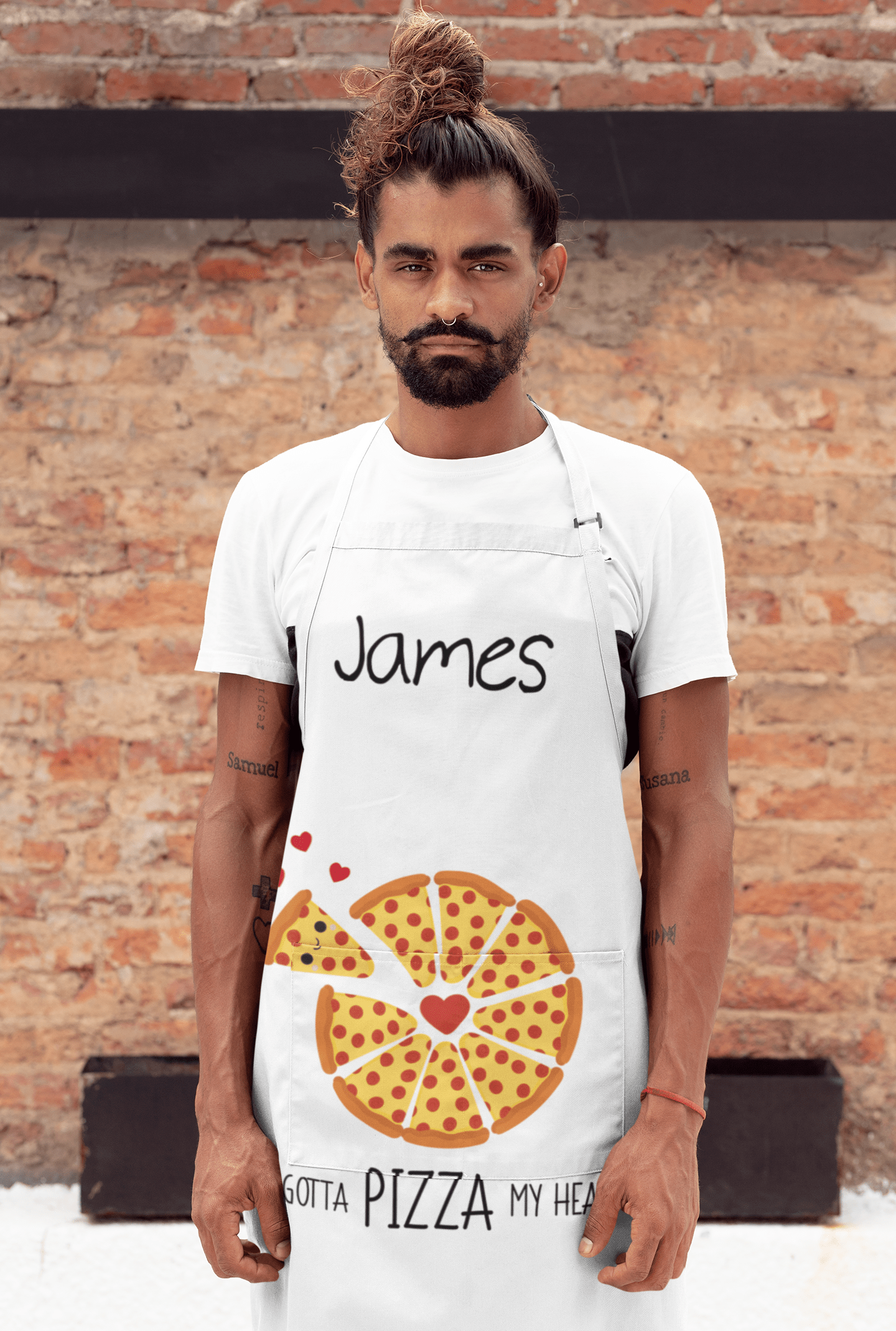 Adults Pizza My Heart Personalised Apron