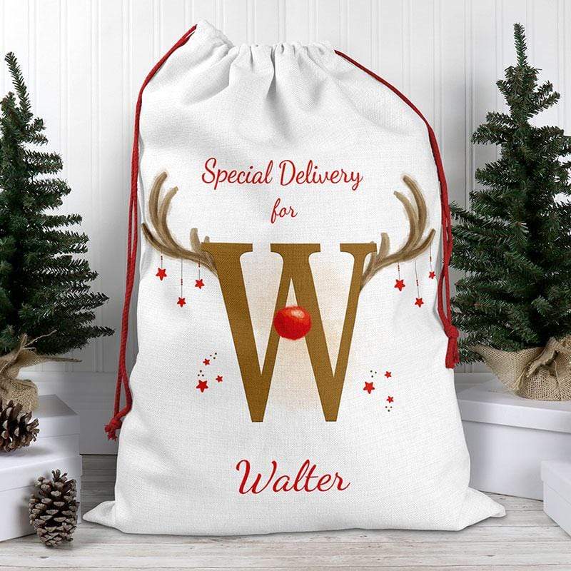 Alphabet Initial Santa Sack