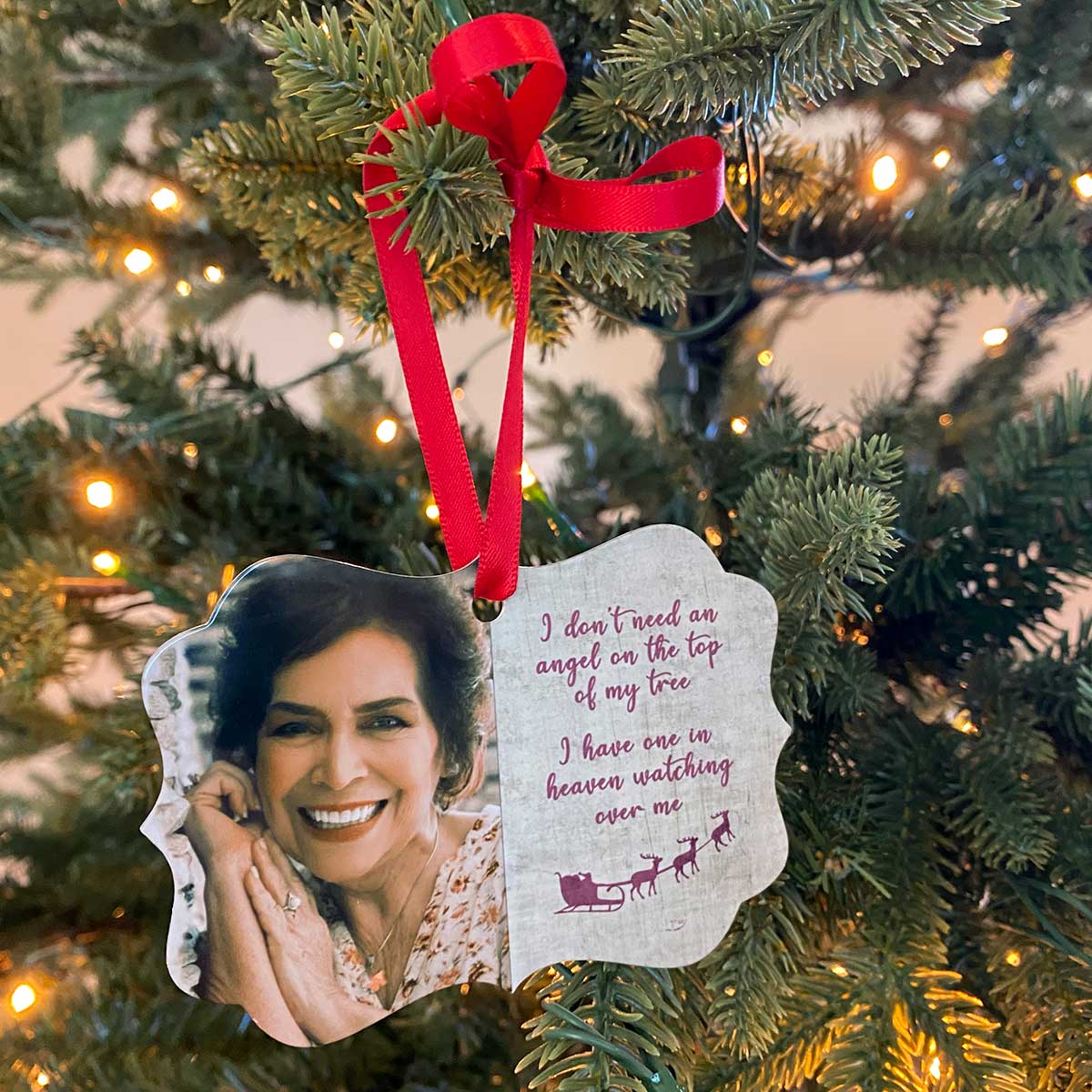 Angel on the Tree Memorial Christmas Ornament