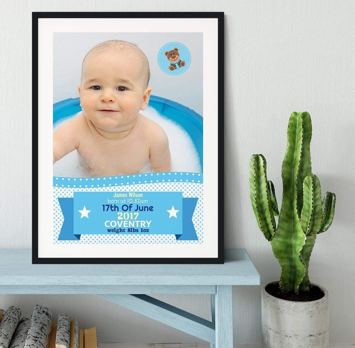 Baby Bear Banner Framed Print