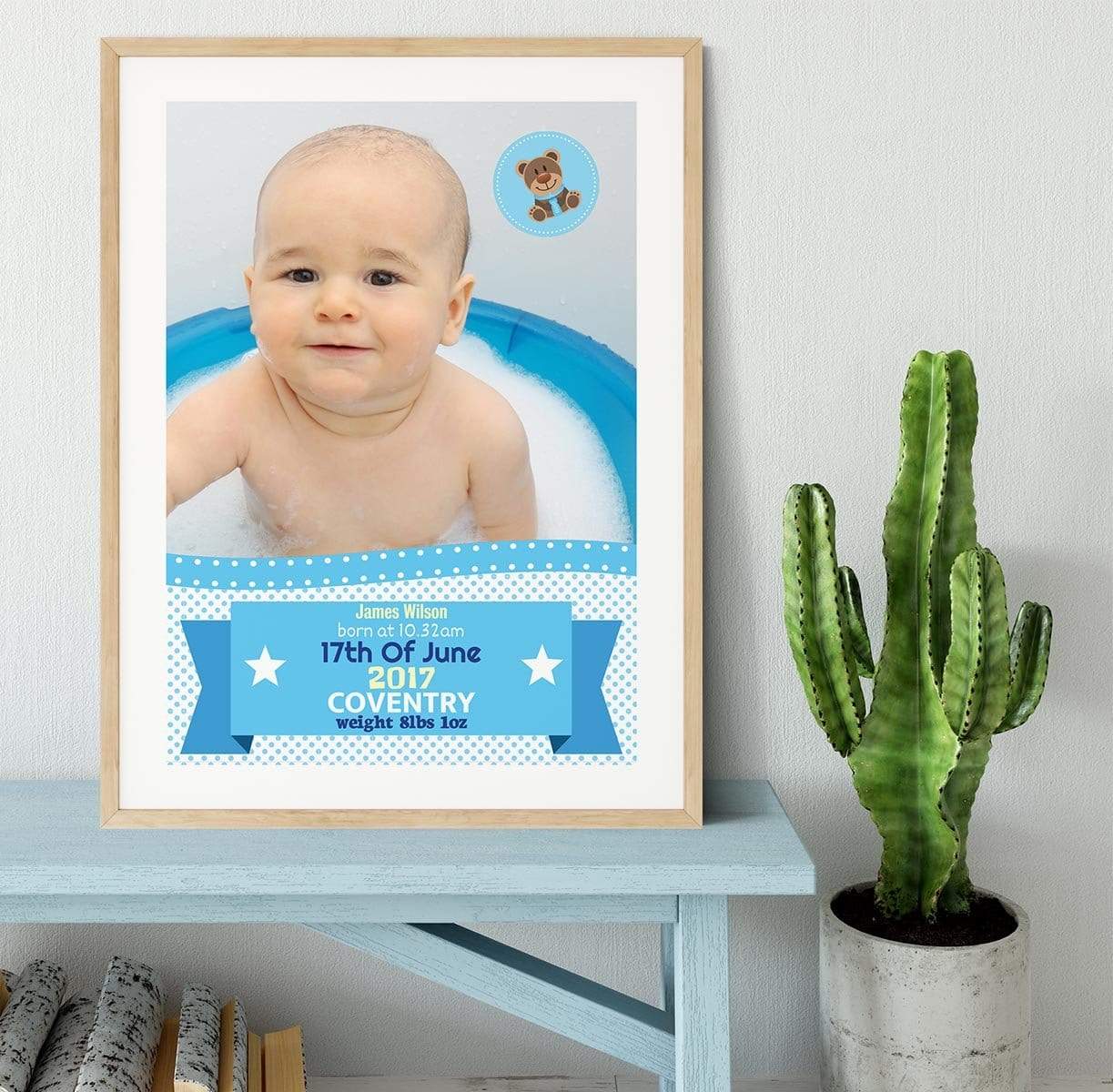 Baby Bear Banner Framed Print