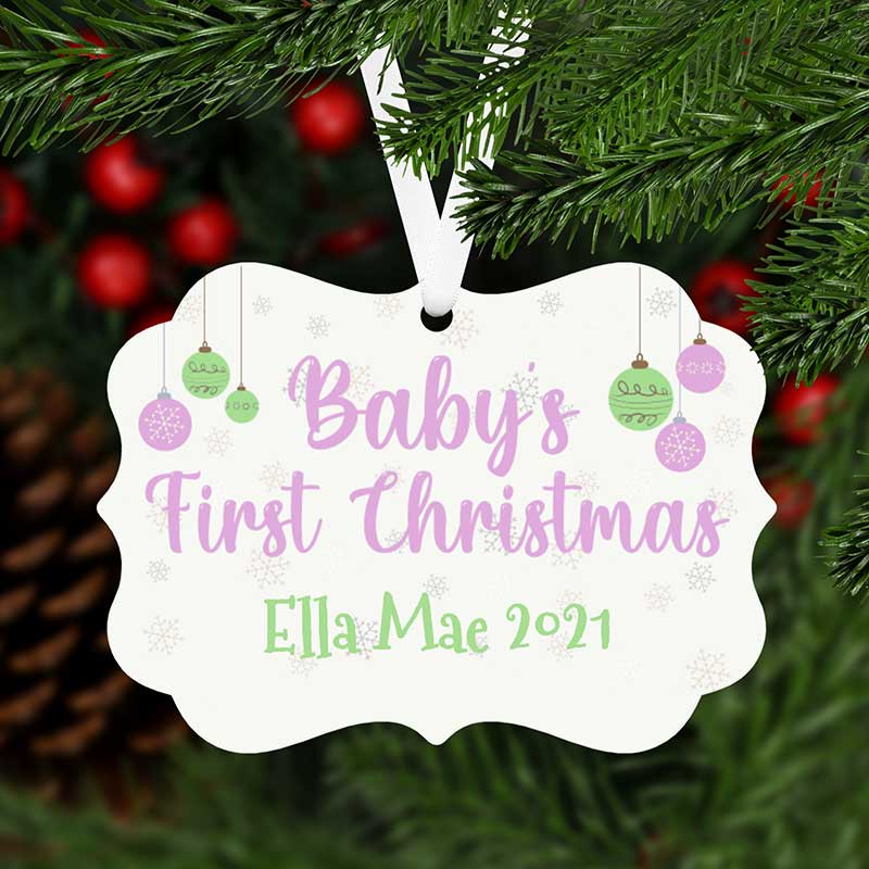 Baby's First Christmas Personalised Christmas Ornament