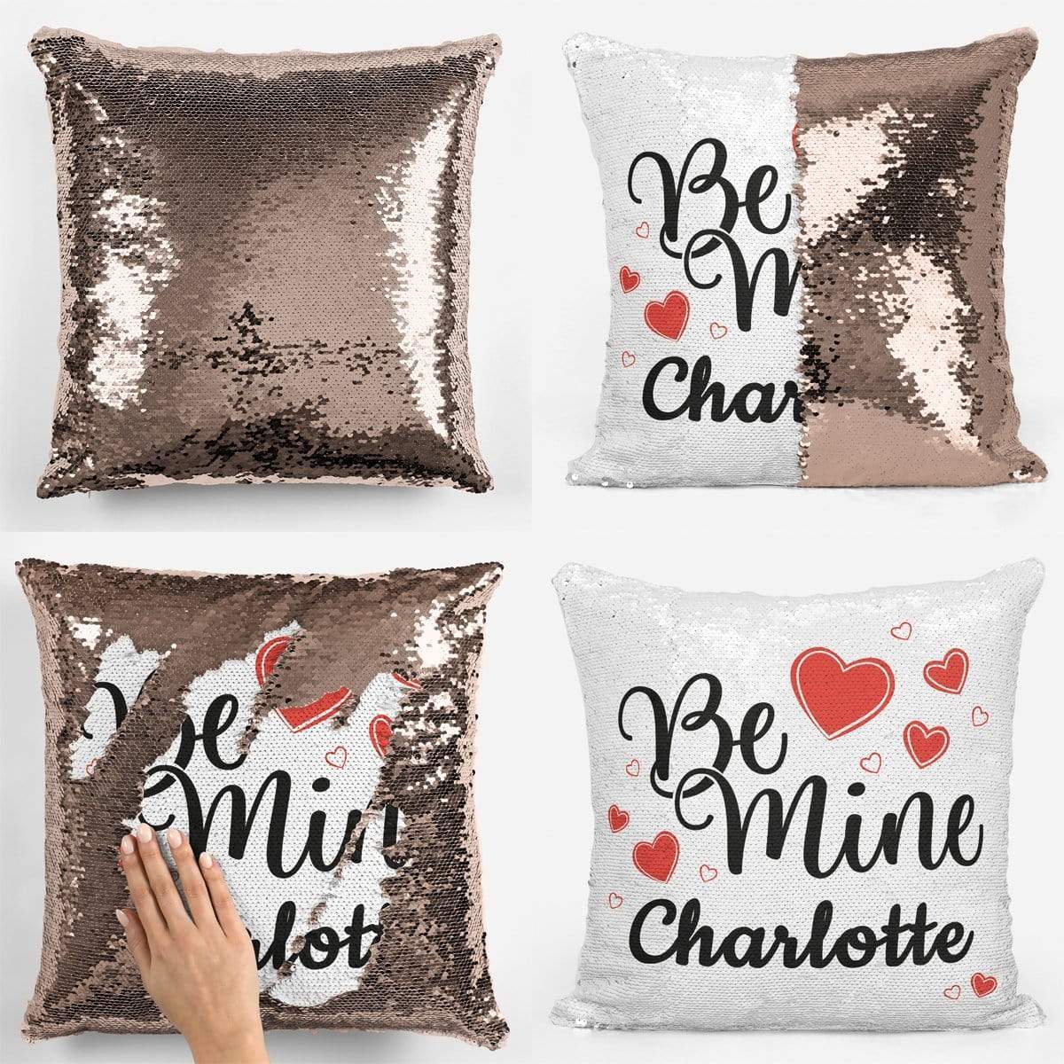 Be Mine Sequin Magic Cushion