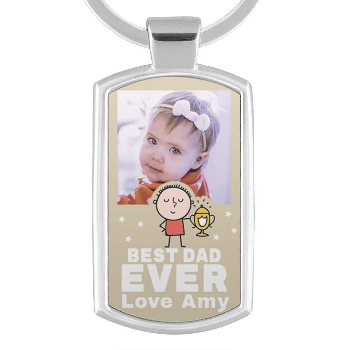 Best Dad Ever Personalised Keyring