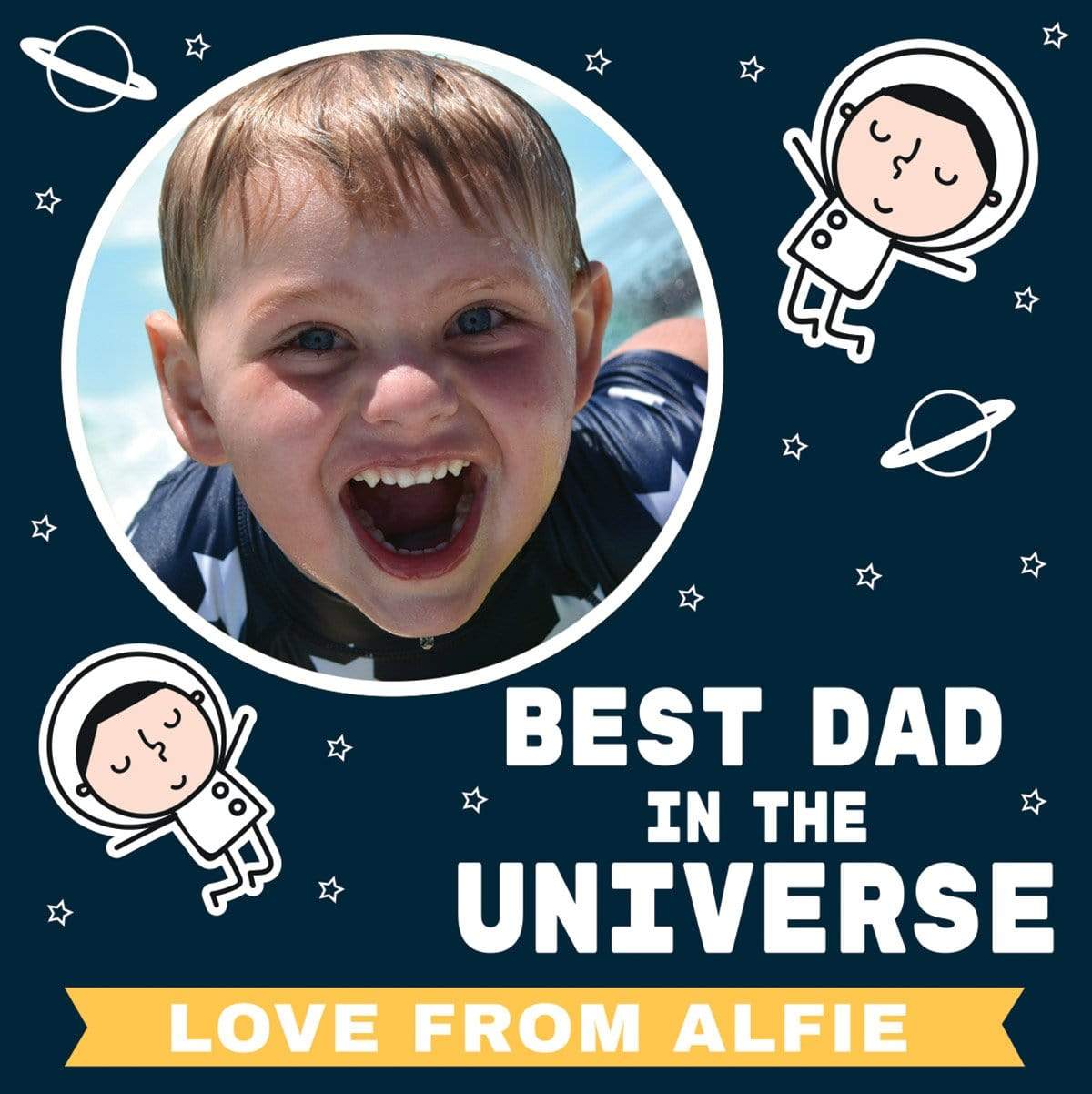 Best Dad In The Universe Personalised Wrapping Paper