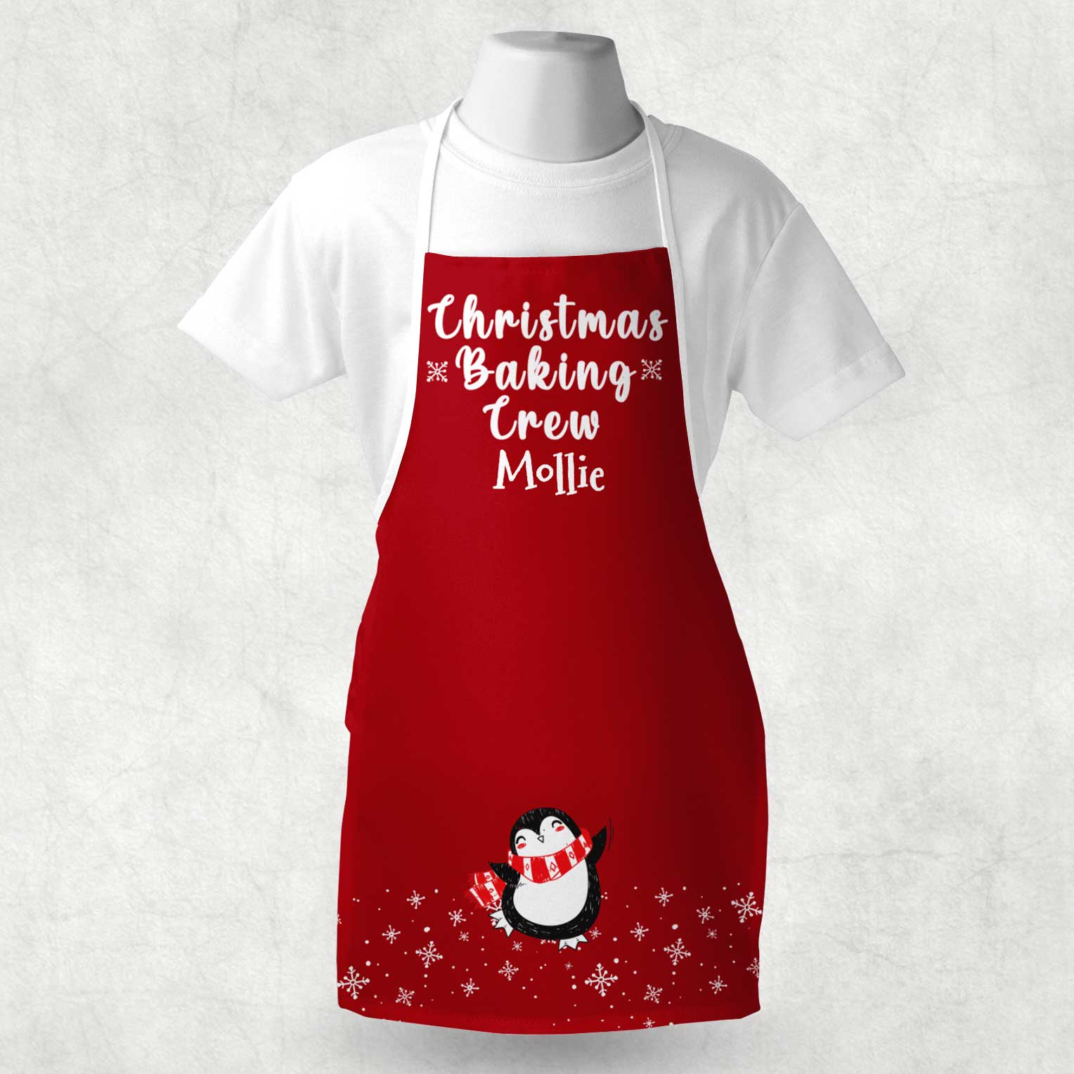 Christmas Baking Crew Kids Personalised Apron