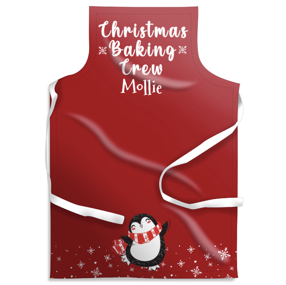 Christmas Baking Crew Kids Personalised Apron