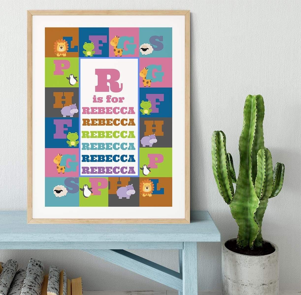 Cute Animal Alphabet Framed Print