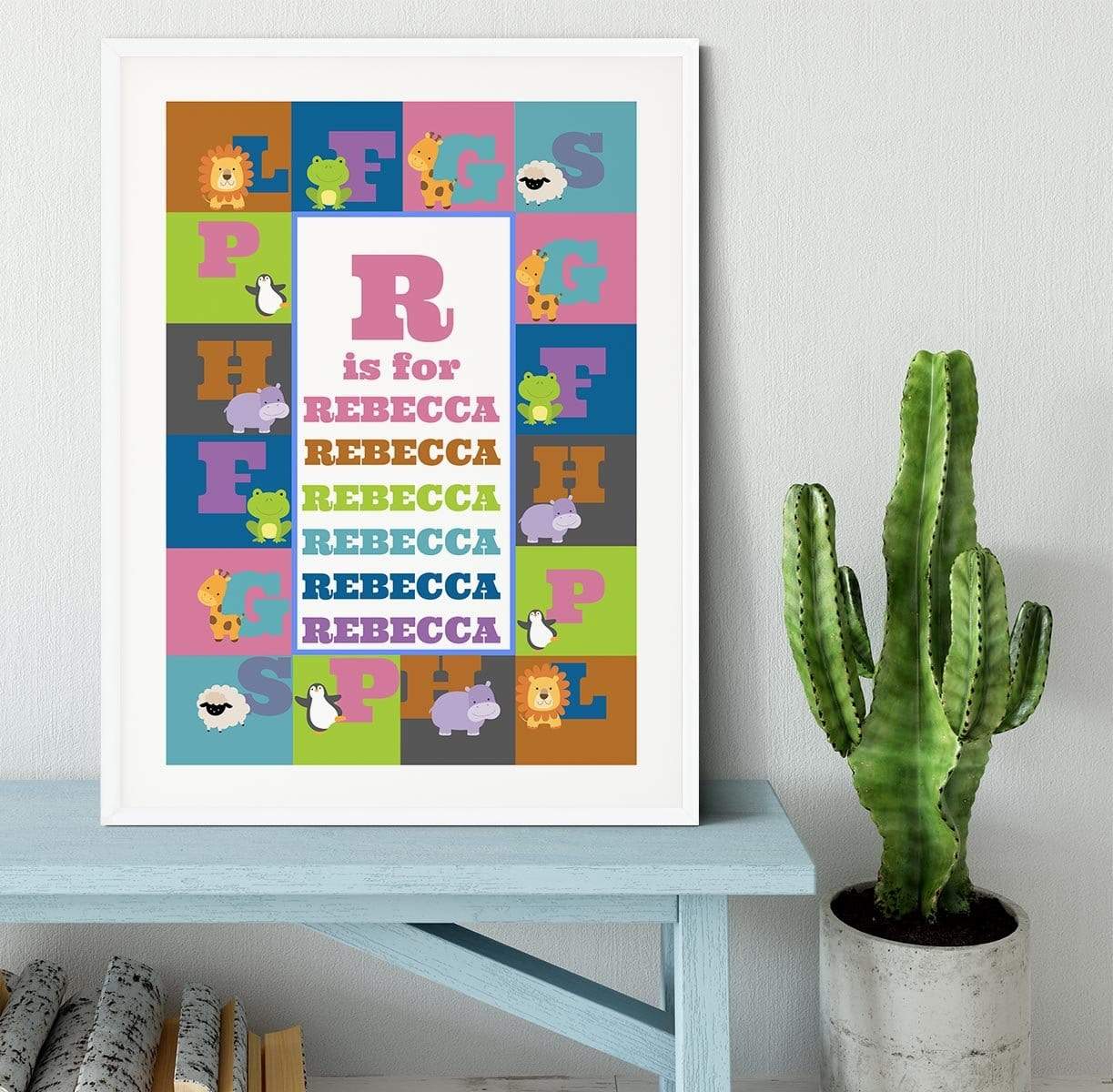 Cute Animal Alphabet Framed Print