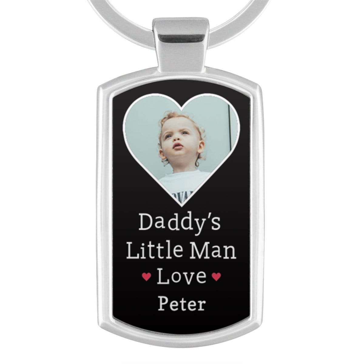 Daddy's Little Man Personalised Keyring