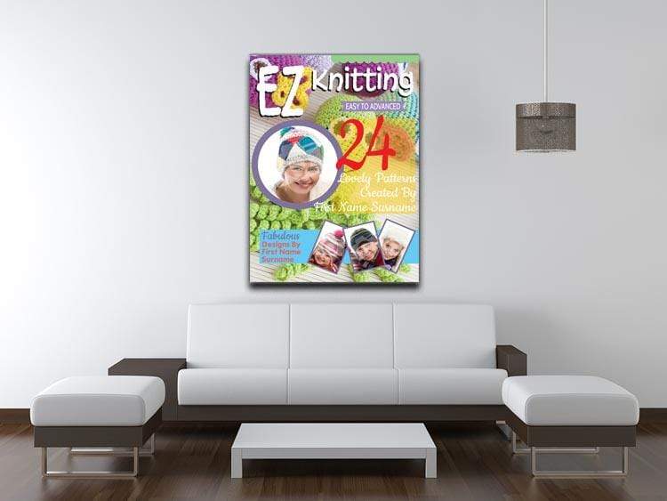 EZ Knitting Magazine Cover Spoof Canvas Print