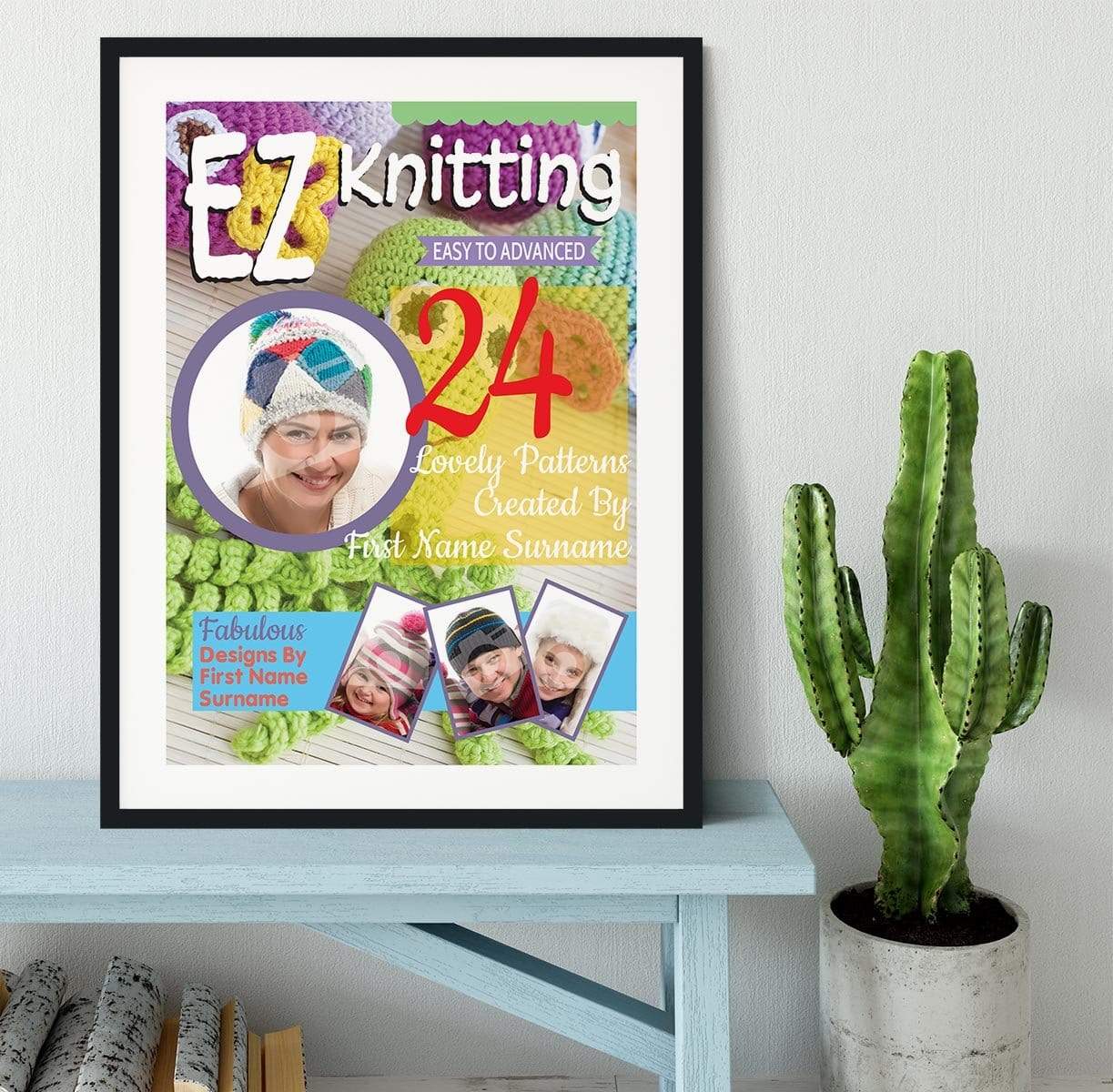 EZ Knitting Magazine Cover Spoof Framed Print