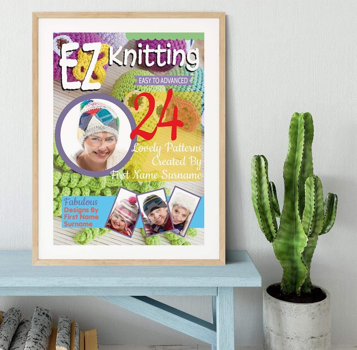 EZ Knitting Magazine Cover Spoof Framed Print