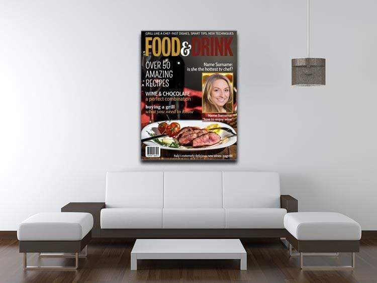 Food and Drink Magazine Cover Spoof Canvas Print