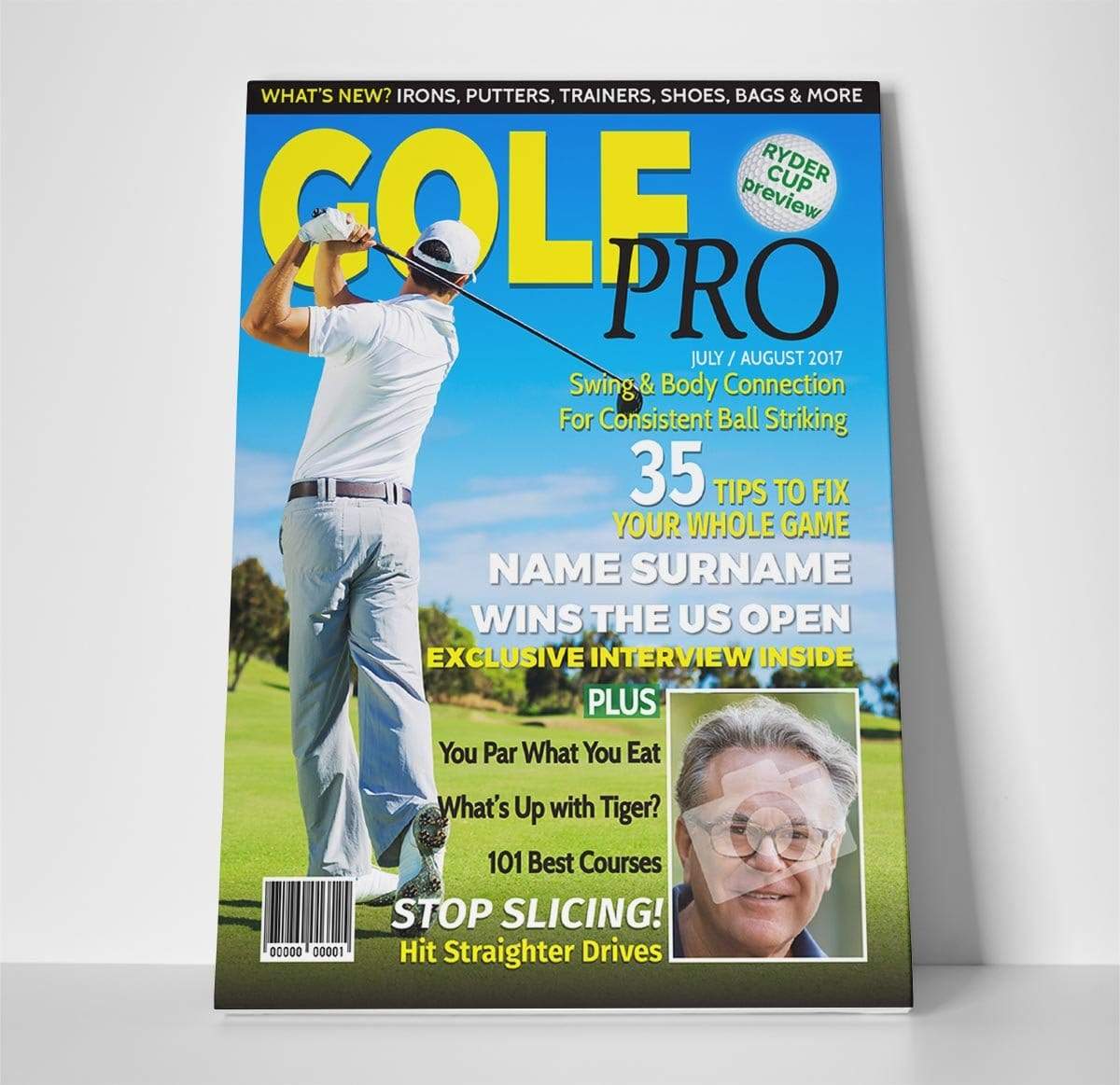 Golf Pro Magazine Cover Spoof Canvas Print