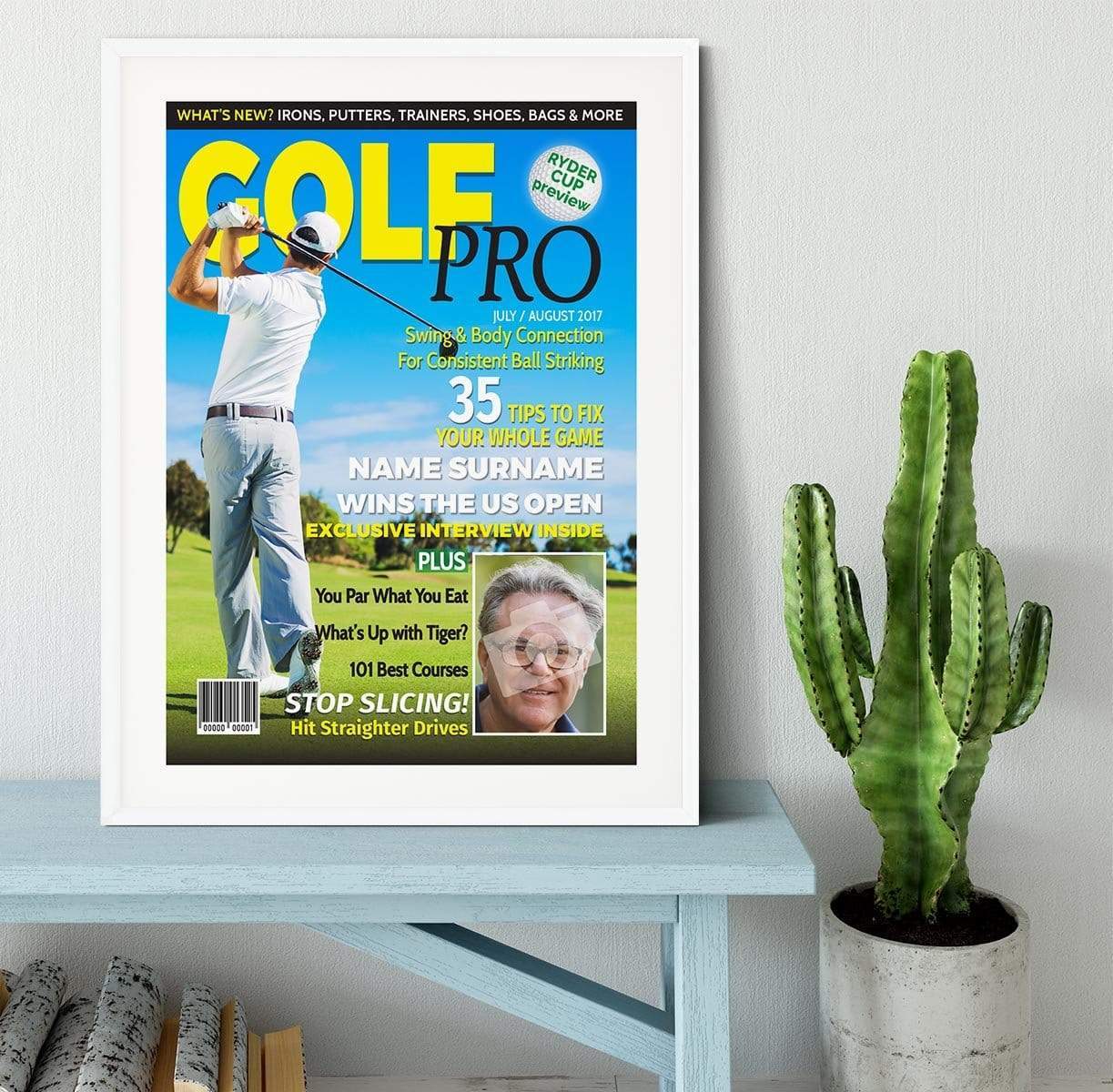 Golf Pro Magazine Cover Spoof Framed Print