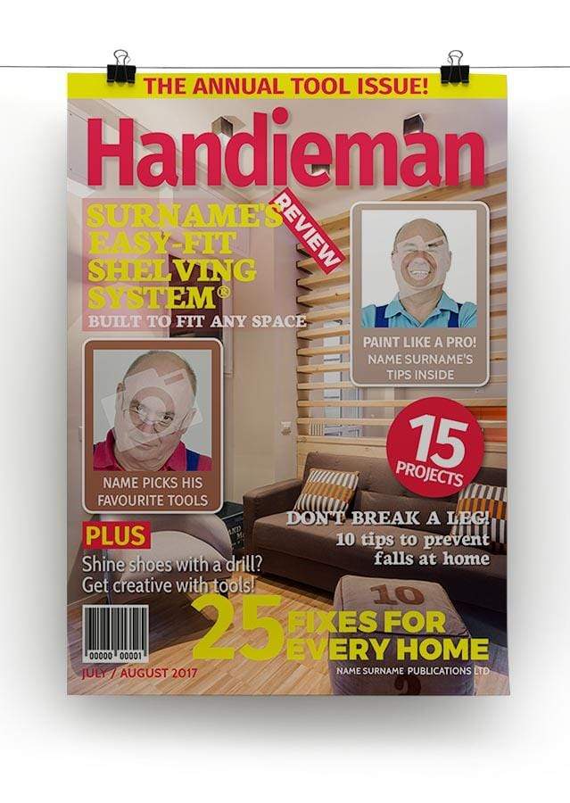 Handie Man Magazine Cover Spoof Framed Print