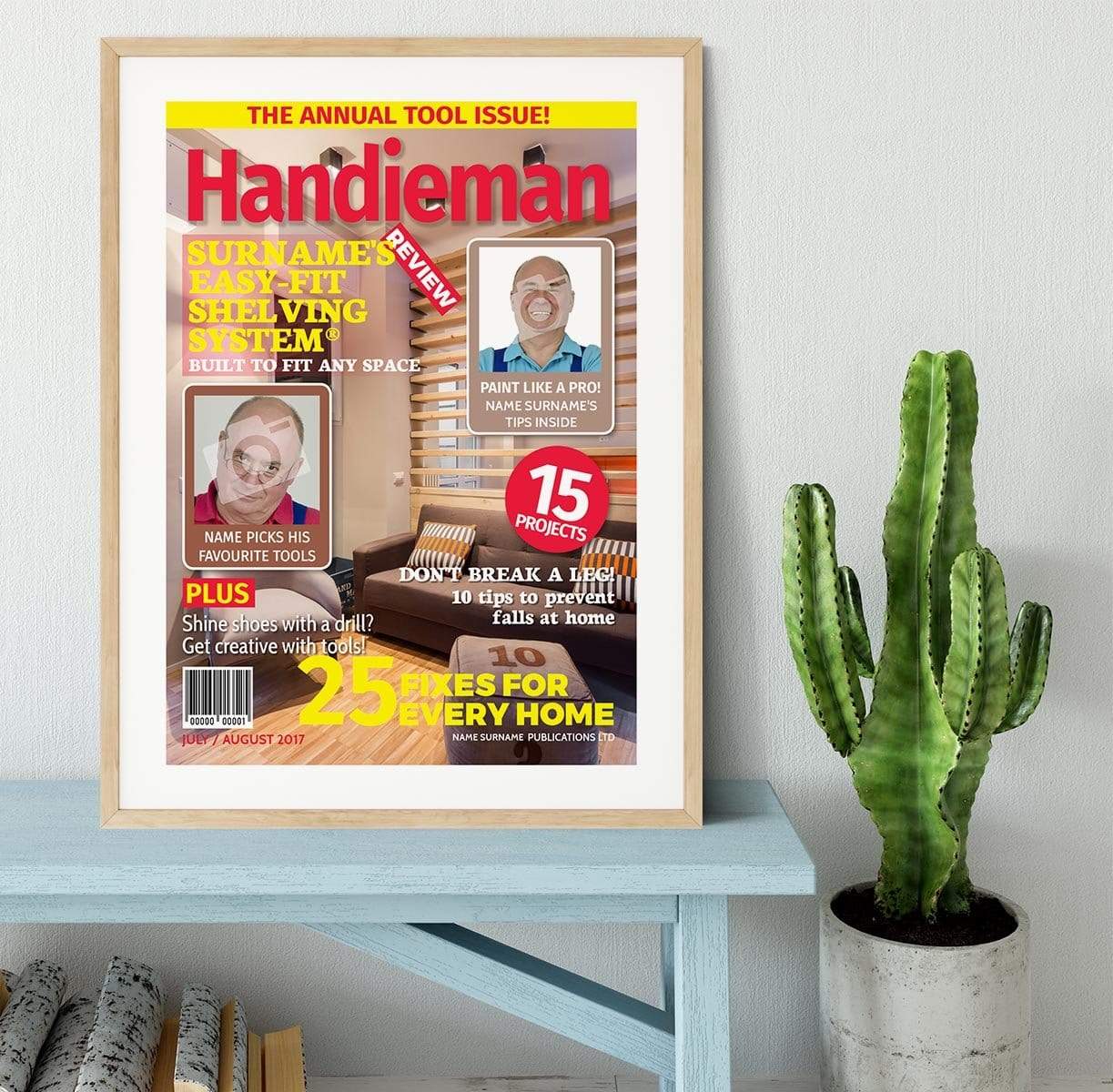 Handie Man Magazine Cover Spoof Framed Print