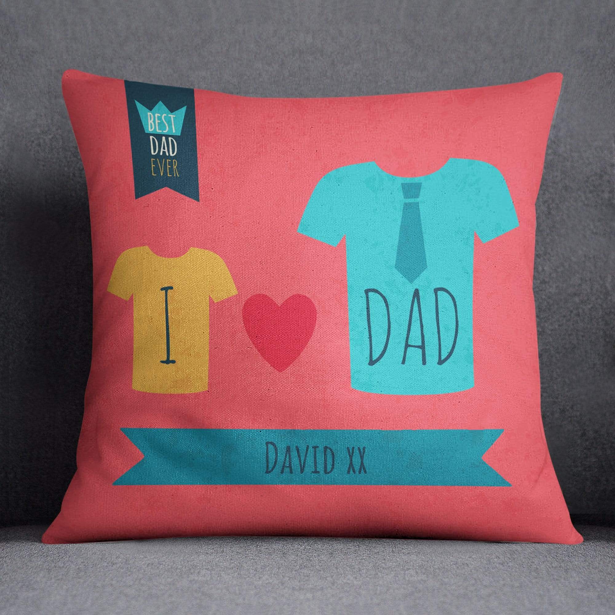 I Love Dad Personalised Cushion