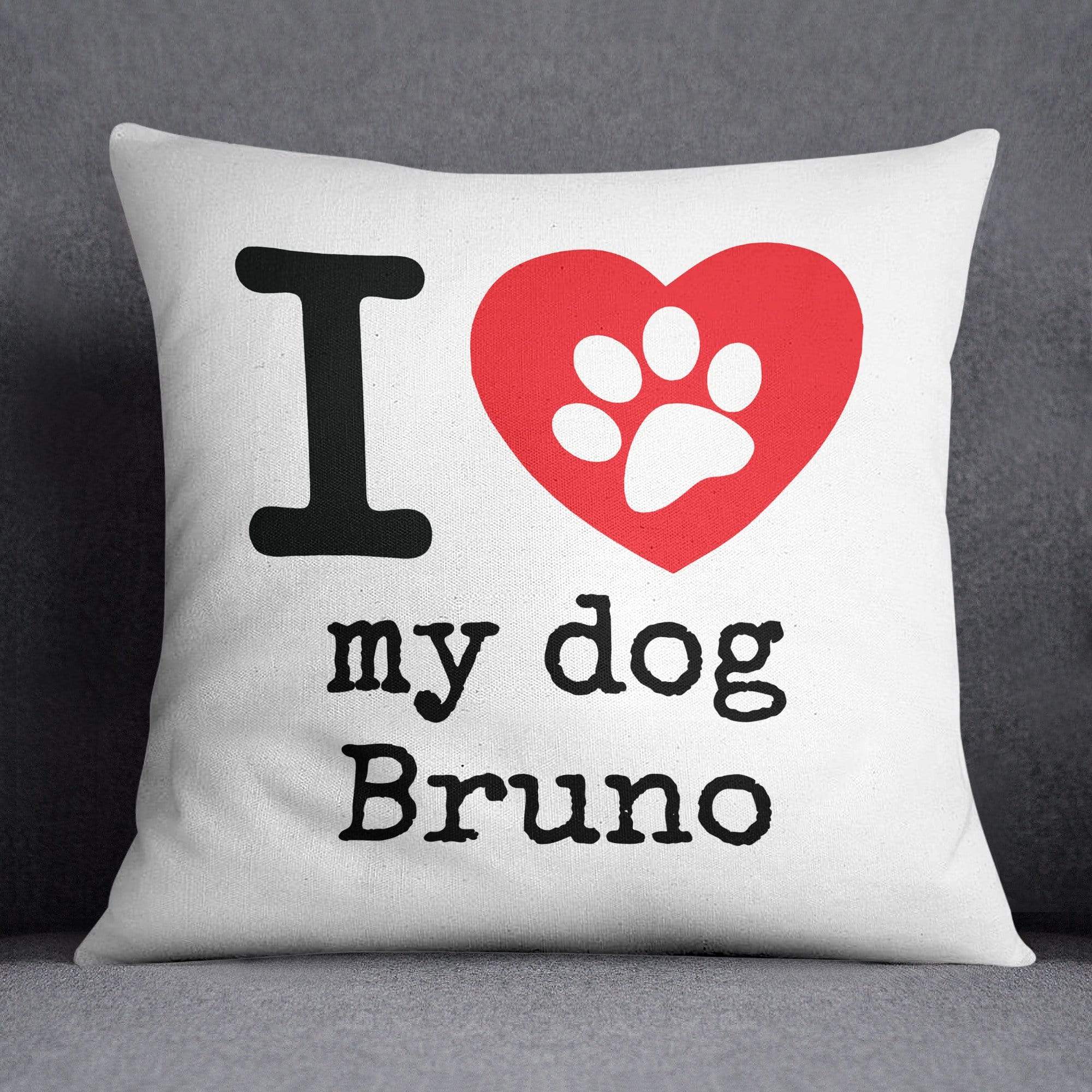 I Love My Dog Personalised Cushion