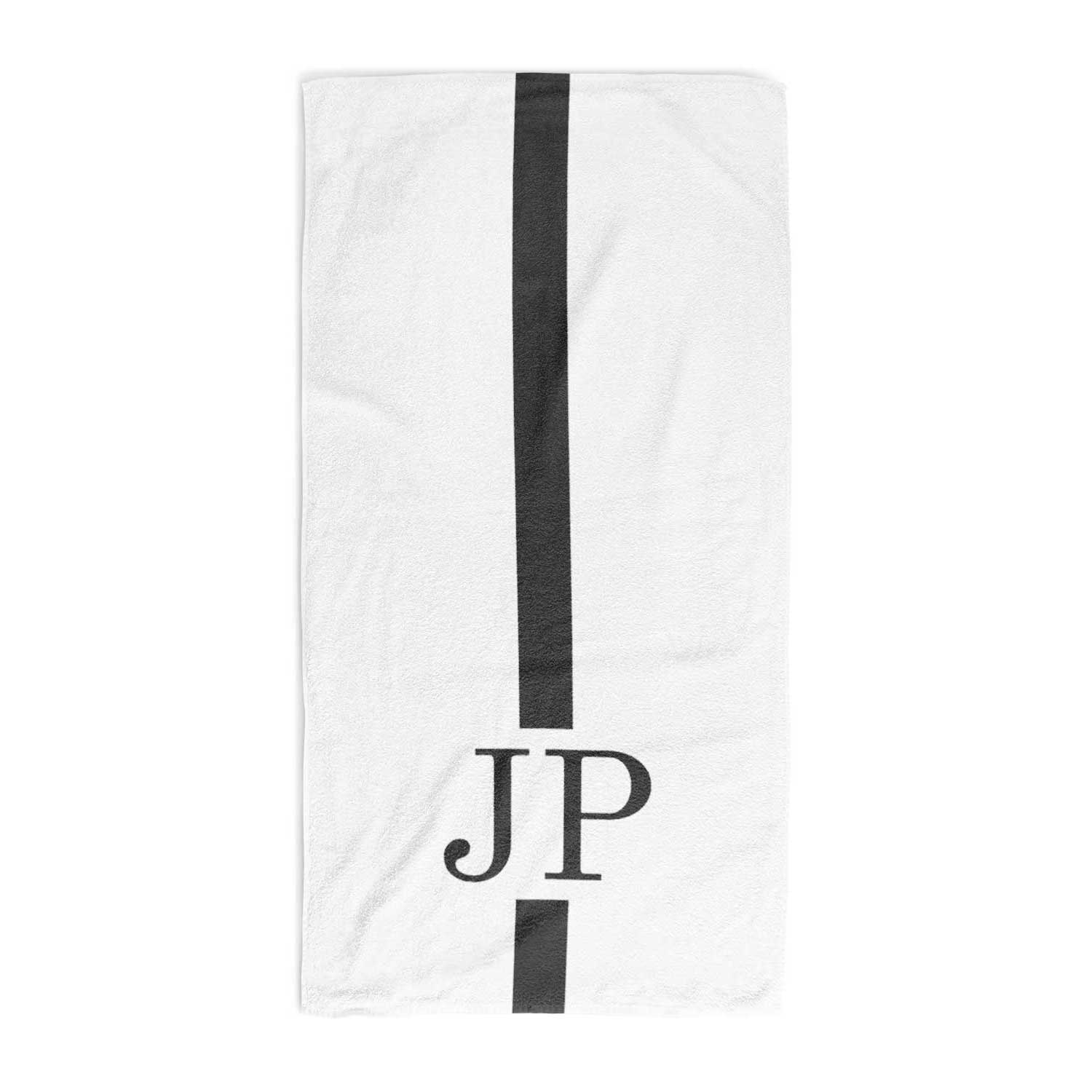 Initial Stripe Personalised Towel