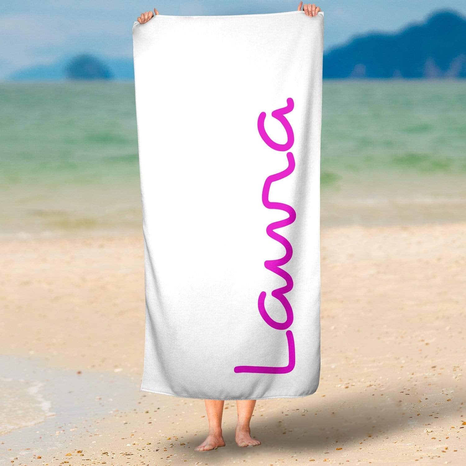 Island Inspired Personalised Beach Towel