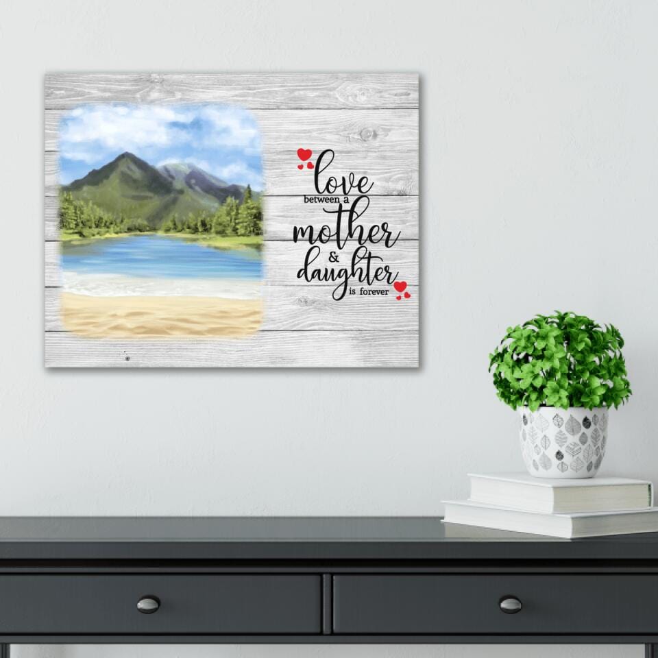 Love Between A Mother & Daughter Mountain View Canvas Print
