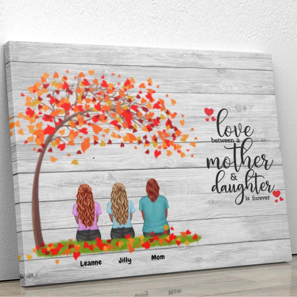 Love Between A Mother & Daughter Orange Tree Canvas Print