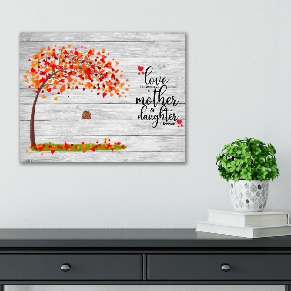 Love Between A Mother & Daughter Orange Tree Canvas Print