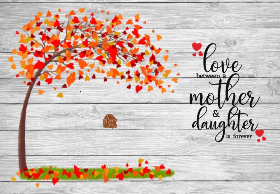Love Between A Mother & Daughter Orange Tree Canvas Print
