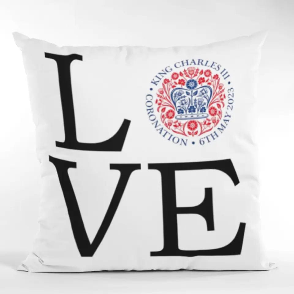 Love Coronation Fabric Cushion