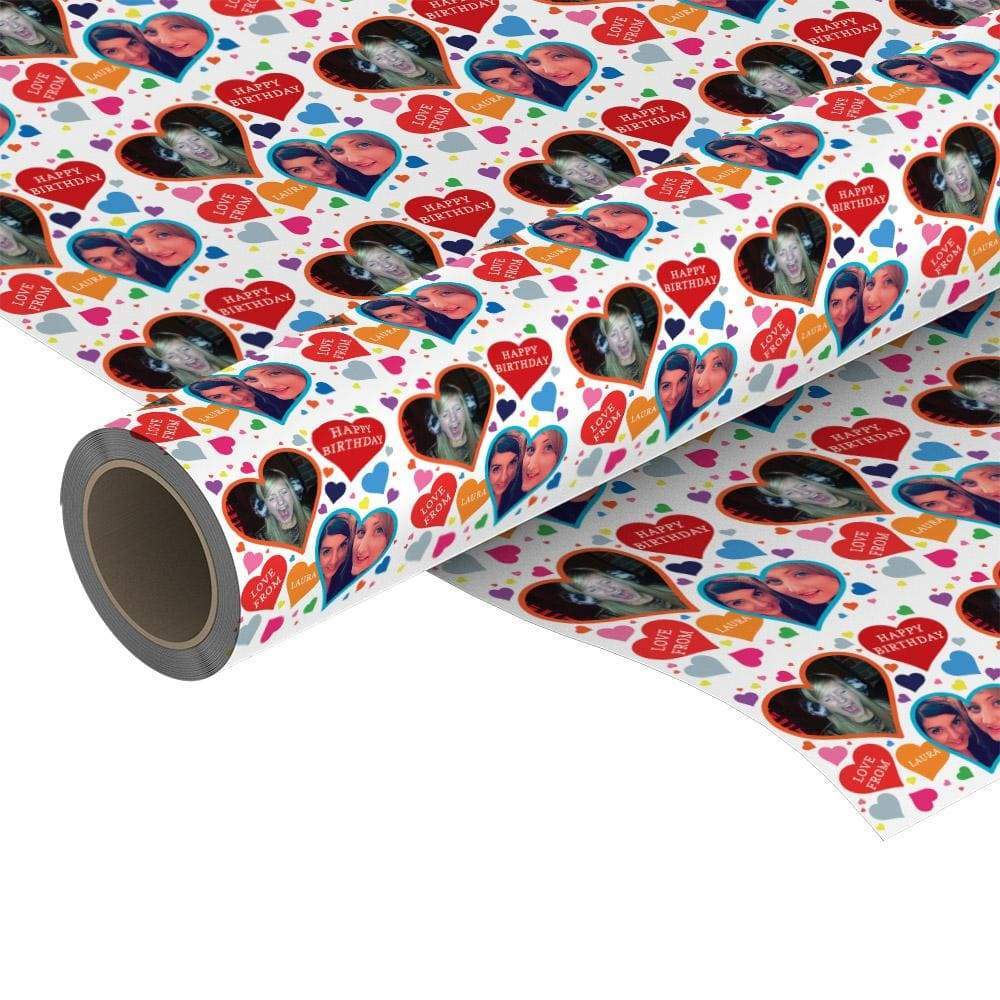 Love Heart Design Personalised Wrapping Paper