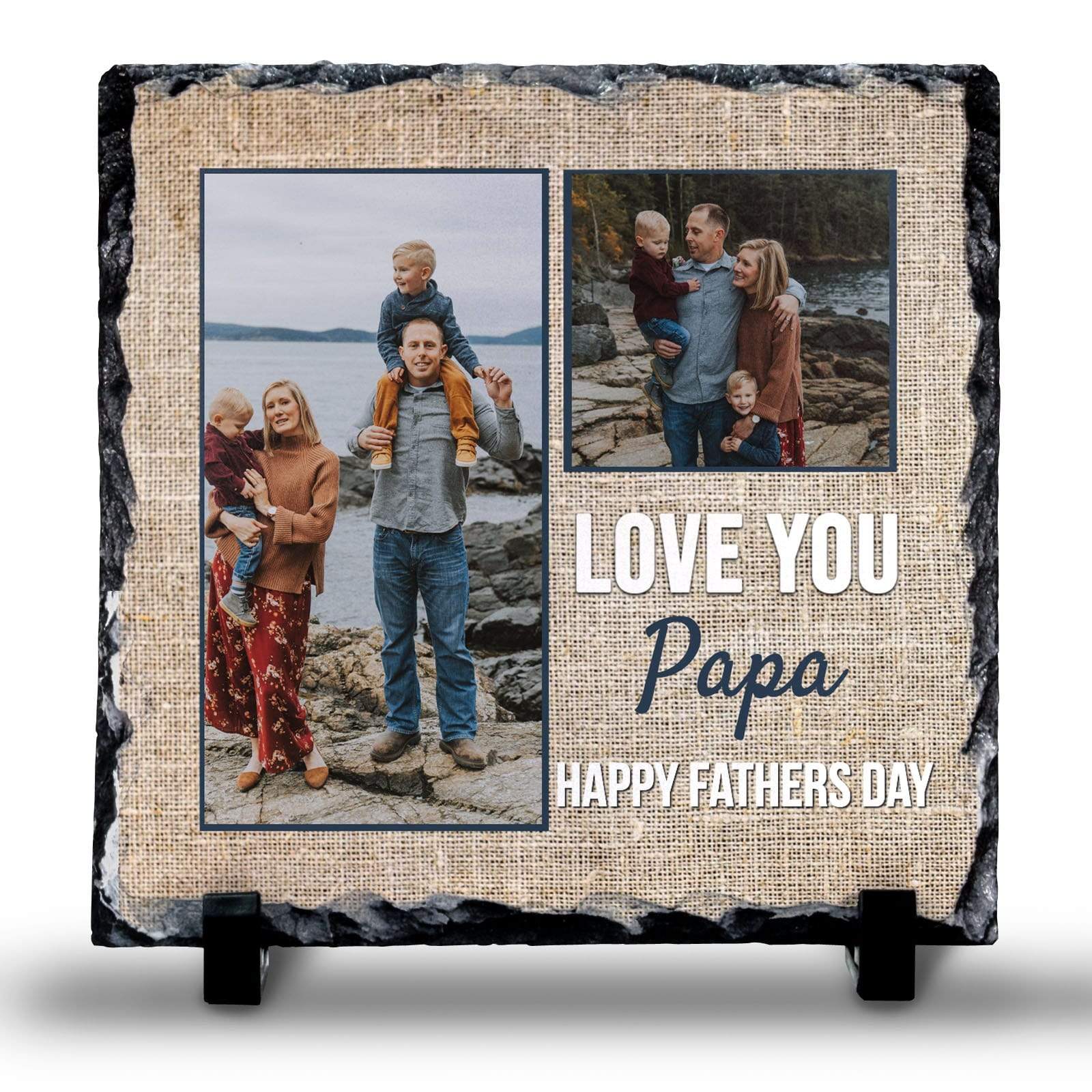 Love You Photo Rock Slate