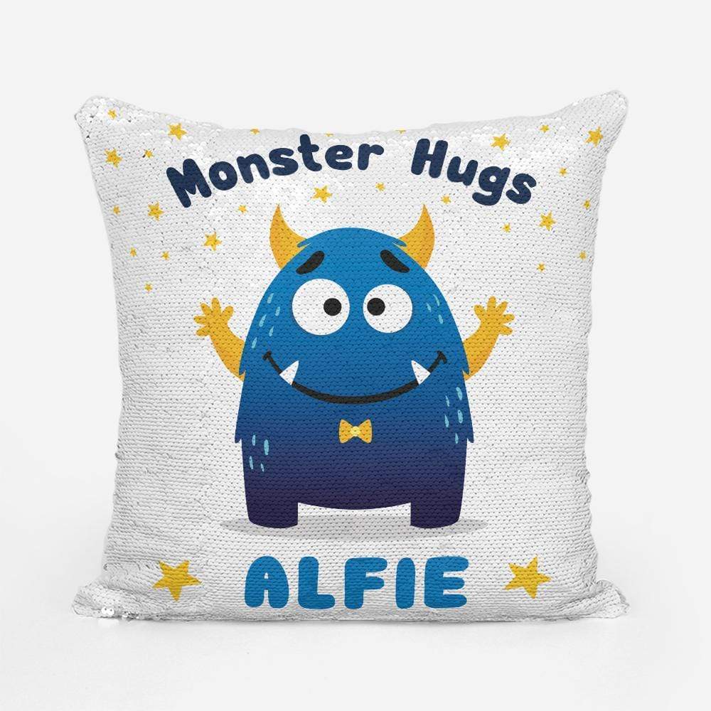 Monster Hugs Personalised Sequin Magic Cushion