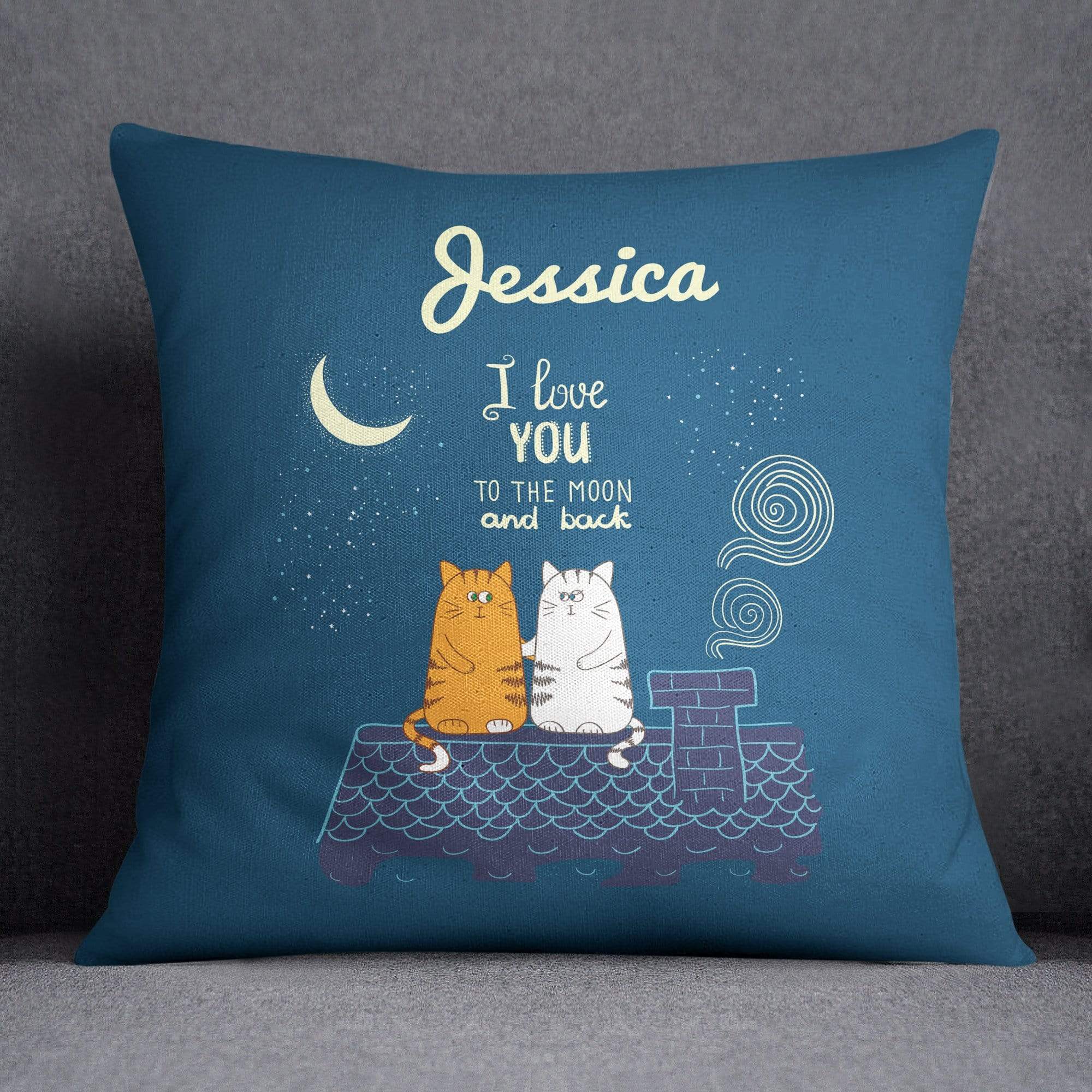Moon and Back Cats Cushion