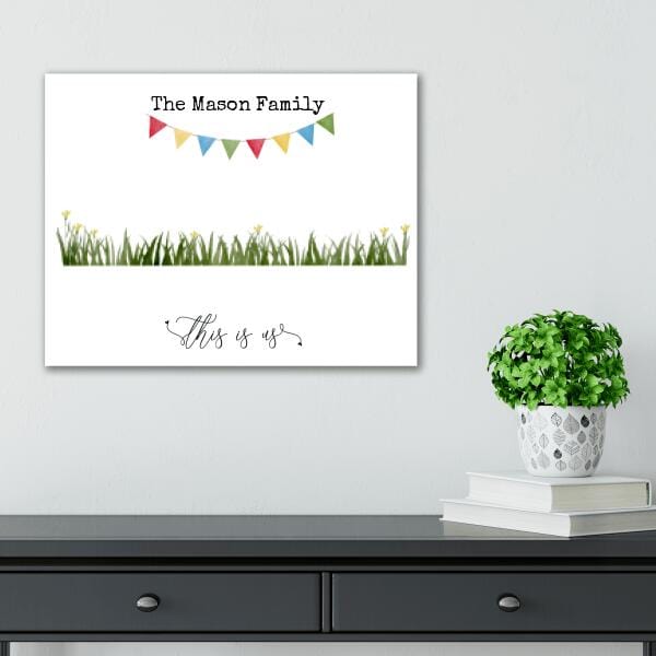 Our Family Wellington Boots Canvas Print