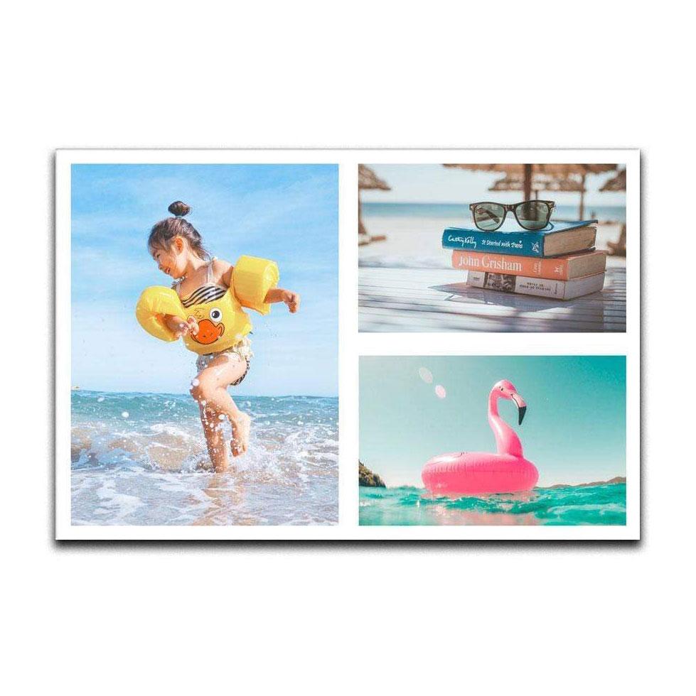 Personalised 3 Photo Collage Canvas