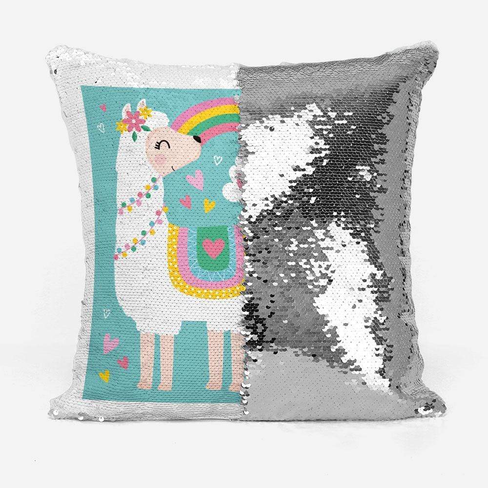 Personalised Dream Big Llama Sequin Magic Cushion