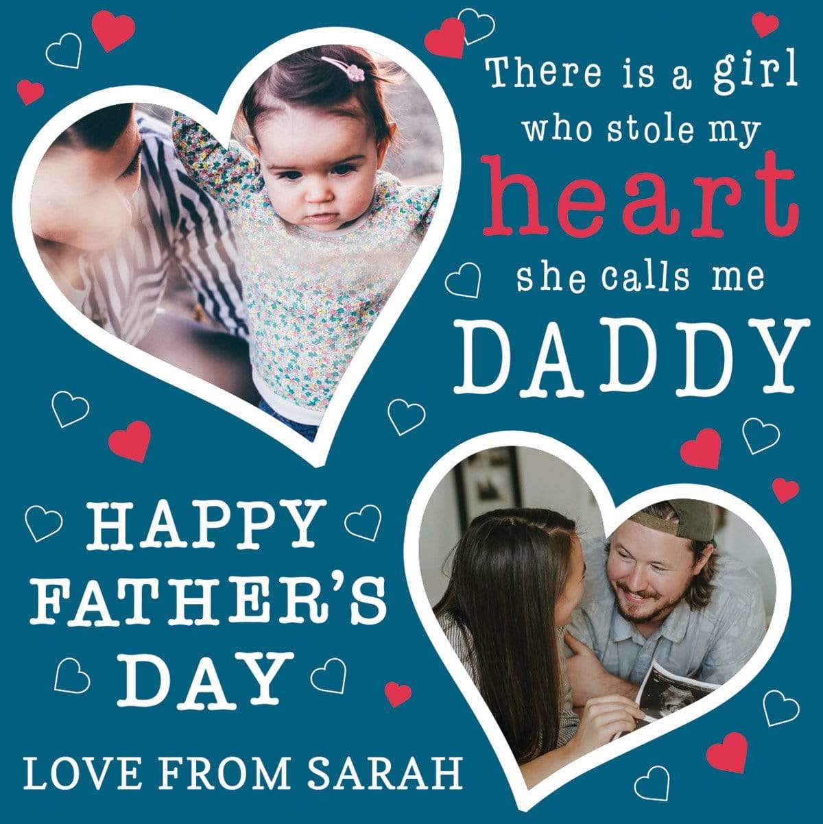 Personalised Girl That Stole My Heart Father's Day Wrapping Paper