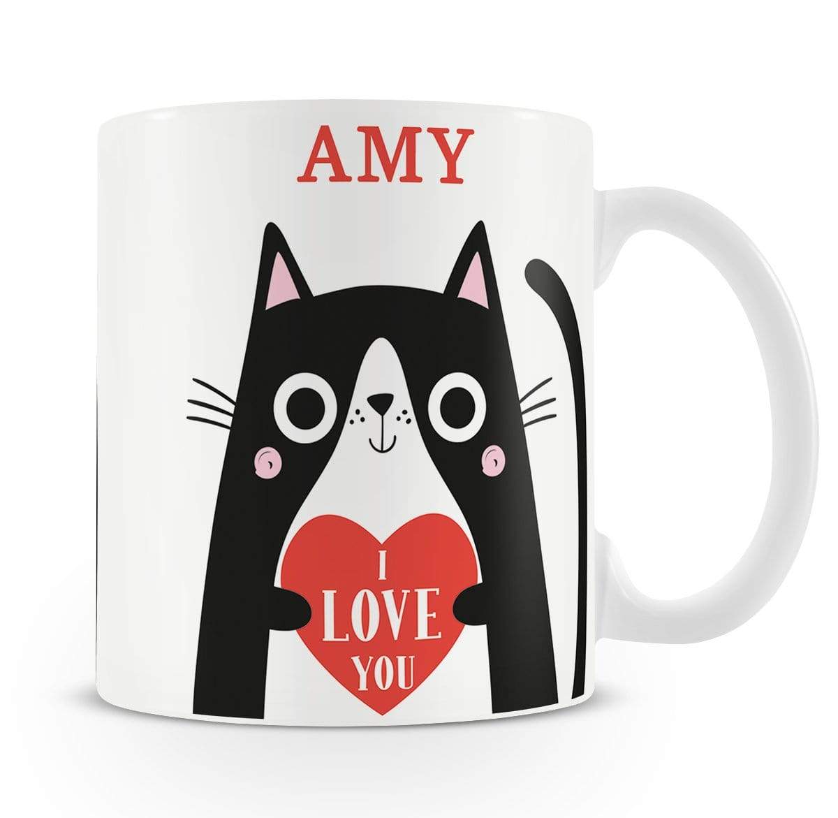 Personalised I Love You Cat Mug