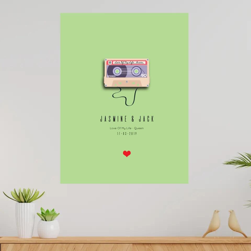 Personalised Mix Tape Canvas