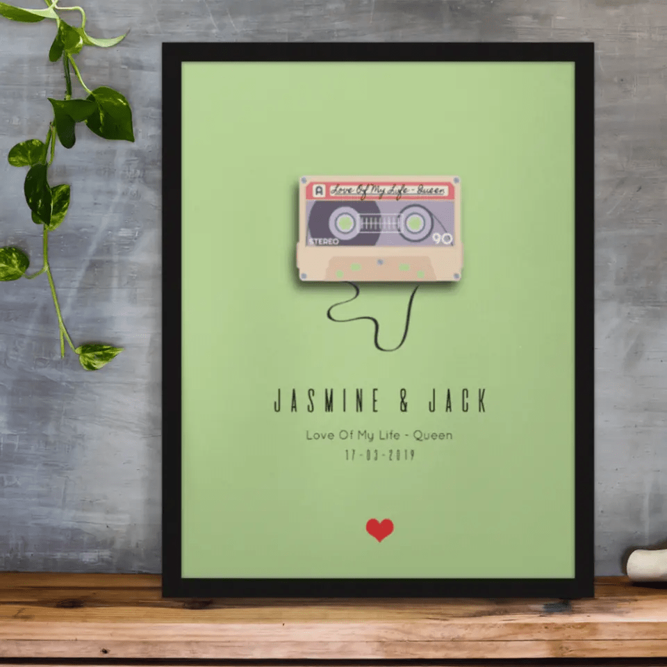 Personalised Mix Tape Framed Print