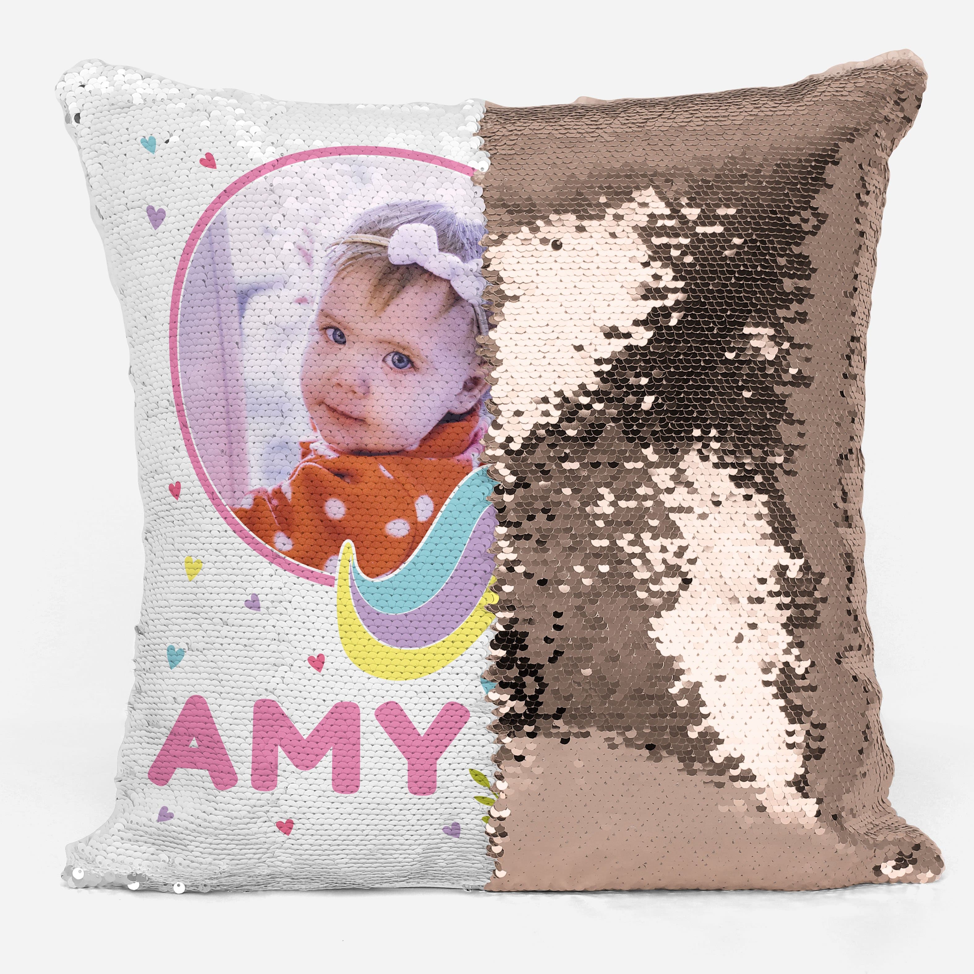 Personalised Photo Unicorn Sequin Magic Cushion