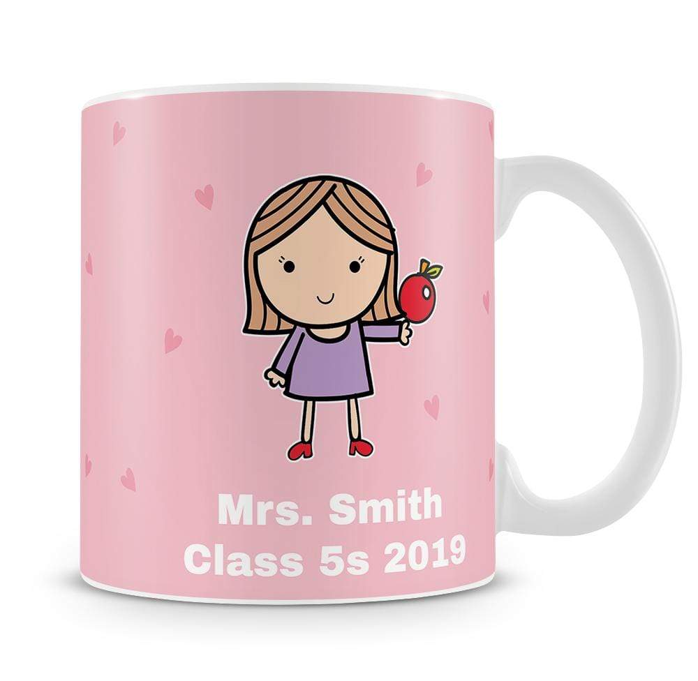 Personalised Pink Thank You Teacher Mug
